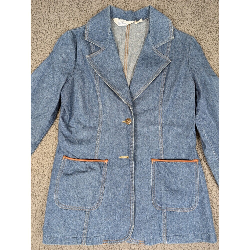 Sears Fashion Japan 60’s Denim Jean Jacket Blue Womens 14 Vintage Blazer Cotton
